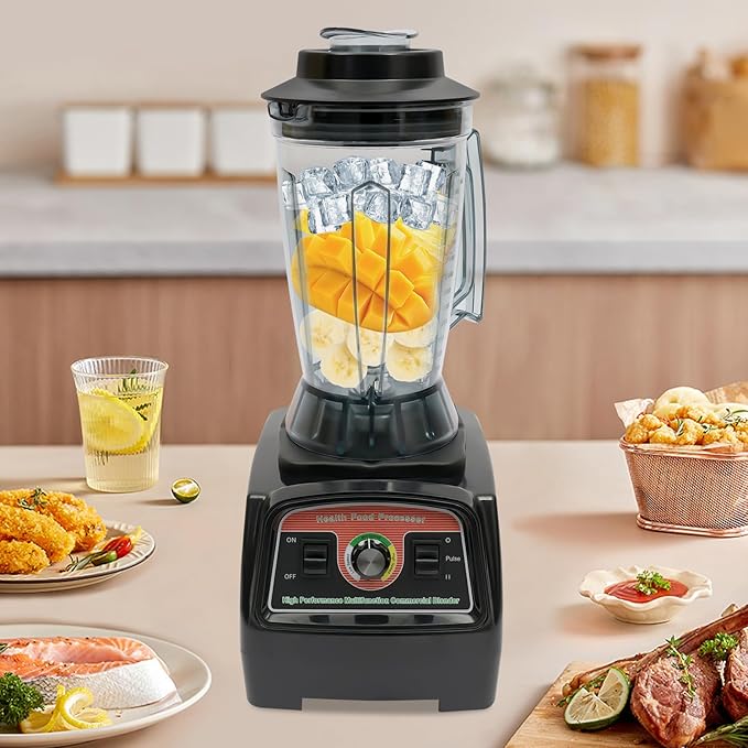 Commercial Stirrer 2800W 57000RPM 3.9L Heavy Duty Stirrers Professional Countertop Stirrer Home High Speed Smoothie &amp Shakes Stirrers for Making Fruit Juices Vegetable Juices Sauces