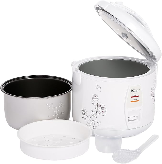 Narita Rice Cooker (6-Cup Uncooked)(2-12 Cup Cooked) With Steamer