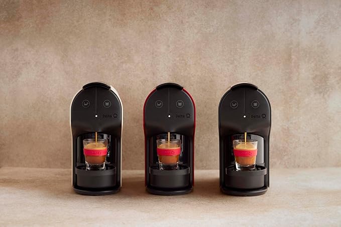 Delta Q Quick Espresso Capsule Machine – Compact Size – Works ONLY with Delta Q Pods (Red)