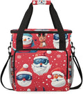 Gothic Santa Claus Coffee Maker Carrying Bag Portable Travel Storage Tote Bag Compatible with K-Mini or K-Mini Plus Single Serve Coffee Brewer Carrying Case with Multiple Pockets &amp Shoulder Stra