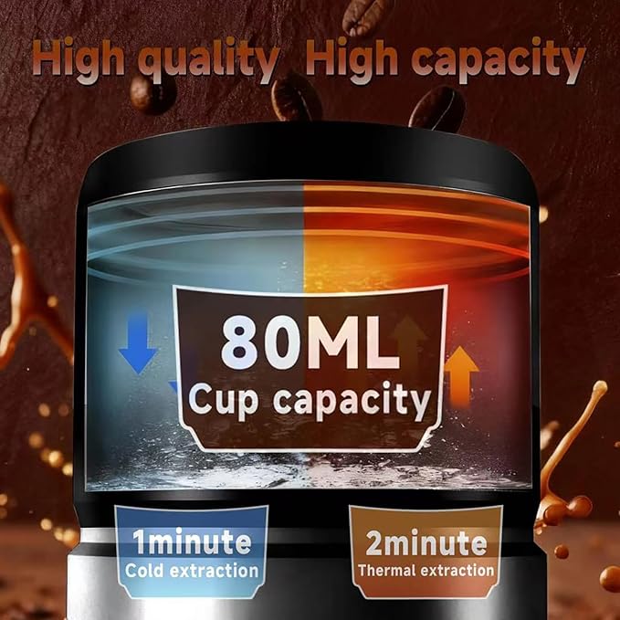 Portable Coffee Maker Removable 7500mAh Battery 20Bar High-Pressure Fast Extraction USB Charging Stand &amp Carry Bag Supports Coffee Grounds &amp NS Pods Ideal Camping Makers for Travel