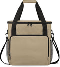 Tan Coffee Maker Carrying Bag Waterproof Insulated Leakproof Cooler Bag Portable Storage Tote Bag Organizer With Shoulder Strap