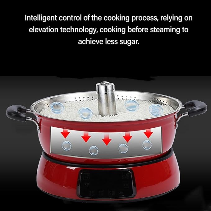 6L Rice Cooker Lifting Fast Large Capacity Electric Hot Pot Cooking Steamed Egg Pot for Steaming Rice Hot Pot