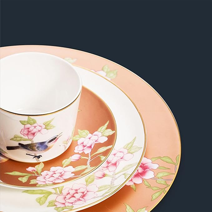 8-piece dishes set for 2 bone china dinnerware set porcelain dinnerware set hotel family gathering banquet wedding Gift for maternal grandmother (set for 2)
