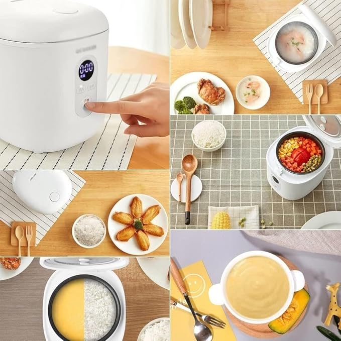 Rice Cooker Mini Rice Cooker 1.2L Intelligent Electric Powder Coating Cookers for Home Students Cooking