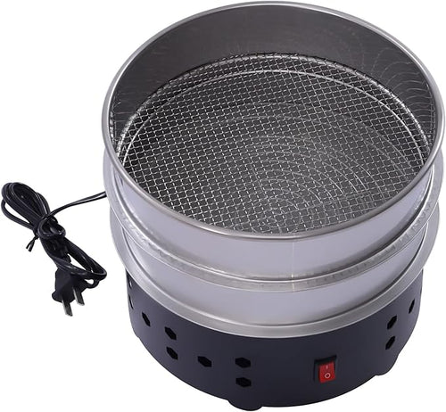 1.3-lb Coffee Bean Cooler Double-Layer Electric Cooling Tray with 304 Mesh 1-3 min Fast Cool Down Quiet Fan Chaff Collector Home Cafe Roasting Accessory Countertop Heat Sink for Beans Black