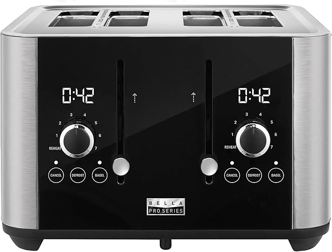 4 Slice Digital Toaster Stainless Steel