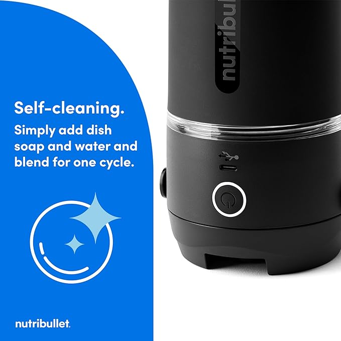 nutribullet Flip Portable Blender with Tritan Cup Cordless Black NBPB10350