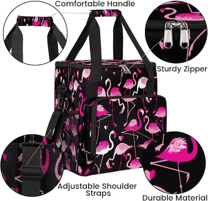 cfpolar Coffee Maker Storage Bag Waterproof Travel Carrying Storage Tote Bag Organizer Case Compatible with K-Mini or K-Mini Plus And Suitable for Other Accessories With Pockets for K-Cup Pods