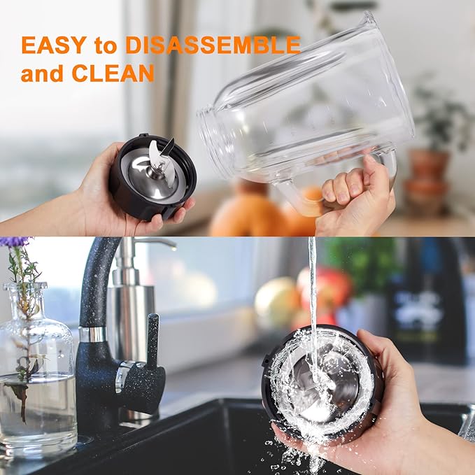 Professional Blender 1200W 64oz Glass Jar Smoothie Blender for Kitchen Countertop with High Speed Total Crushing for Smoothies Frozen Drinks Ice Cream