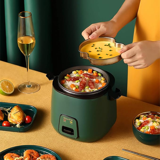 Rice Cooker Retro Green Rice Cooker Steamer With Safety Buckle Multicooker Electric Lunch Cooking Box For Cooking