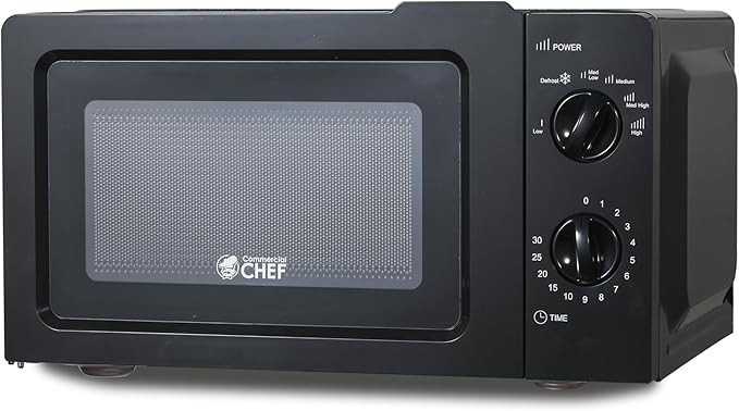 Commercial CHEF 0.6 Cubic Foot 600W Microwave Bundle with Keurig® K-Supreme Single Serve K-Cup Pod Coffee Maker Black