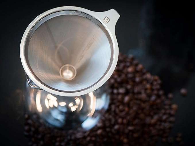 HUTCH 600mL Pour Over Coffee Brewer &amp Stainless Filter