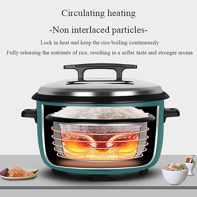 Large Rice Cooker with Steamer (8L-45L) Canteen Commercial Hotel Home Old-fashioned Large Capacity Rice Cooker 8-60 PeopleUS/EU Used(36L)