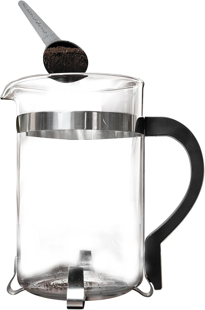 Primula Classic French Press Coffee/Tea Maker - Glass 8 Cup/32 Oz Black/Chrome Accents