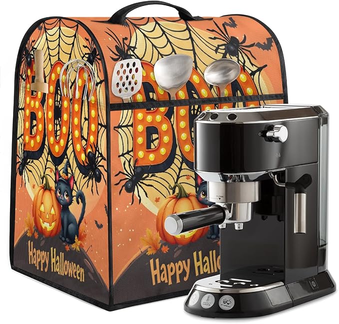 cfpolar Kitchen Aid Mixer Cover Compatible with 6-8 Quarts Halloween Cat Spider Pumpkin Moon Stand Mixer Cover Kitchen Aid Mixers Accessories Appliance Organizer Bag Dust Covers with Zipper Pocket