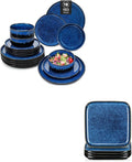 vancasso Starry 18 Pieces Dinnerware Sets for 6 Bundles 7.5 Inch Dessert Plates Set of 4