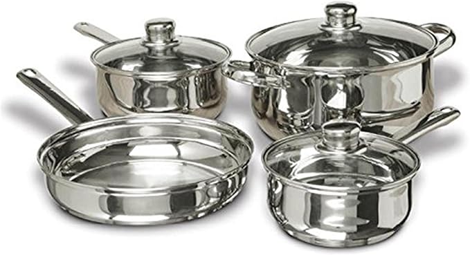 Concord Cookware 7-Piece Stainless Steel Cookware Set includes Pots and Pans