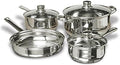 Concord Cookware 7-Piece Stainless Steel Cookware Set includes Pots and Pans