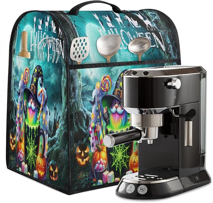 cfpolar Kitchen Aid Mixer Cover Compatible with 6-8 Quarts Halloween Pumpkin Green Forest Stand Mixer Cover Kitchen Aid Mixers Accessories Appliance Organizer Bag Dust Covers with Zipper Pocket