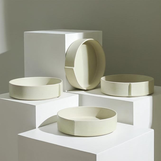 Stone Lain Bao 4-Piece Pasta Bowl Set Stoneware Beige