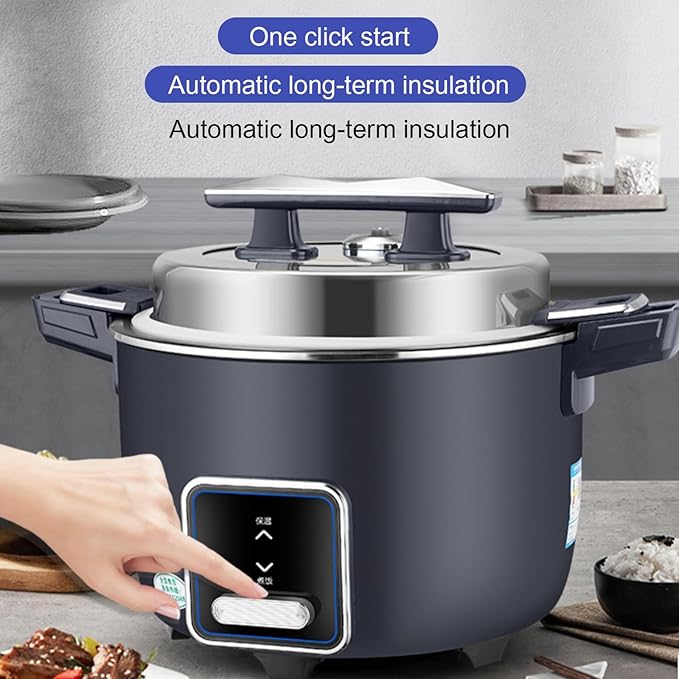 Large Electric Rice CookerCommercial Rice Cooker/Warmer with Nonstick Inner PotOne-Touch OperationAuto Keep WarmEasy Clean Rice Cooker18L-2500W18L-2500W