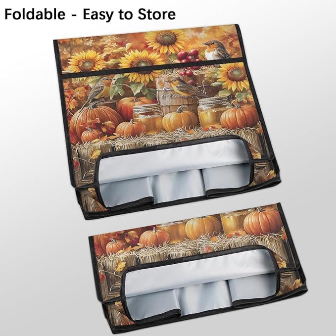 cfpolar Kitchen Aid Mixer Cover Compatible with 6-8 Quarts Pumpkin Sunflower Bird Fall Stand Mixer Cover Kitchen Aid Mixers Accessories Appliance Organizer Bag Dust Covers with Zipper Pocket