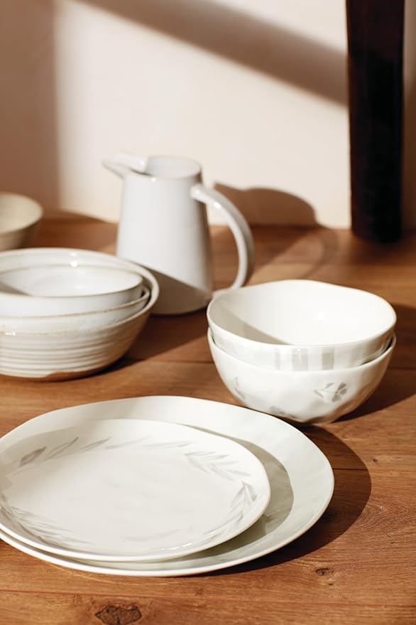 Lenox 894223 Oyster Bay 12-Piece Dinnerware Set Service For 4 White