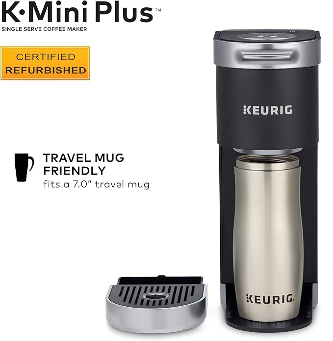 Keurig K-Mini Plus Coffee Maker Certified Refurbished Black (Renewed)