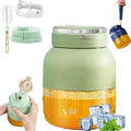 Portable wireless juicerPortable Blender Cup with Straw and Two Lids Multifunctional Large-Capacity Wireless Blenders Rechargeable for Smoothies Shakes &amp Frozen Blending (green)