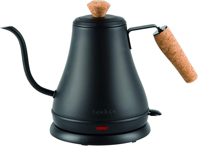 Bodum Electric Gooseneck Kettle (27 Ounce) and Bodum Pour Over Coffee Maker (.5 Liter) Bundle