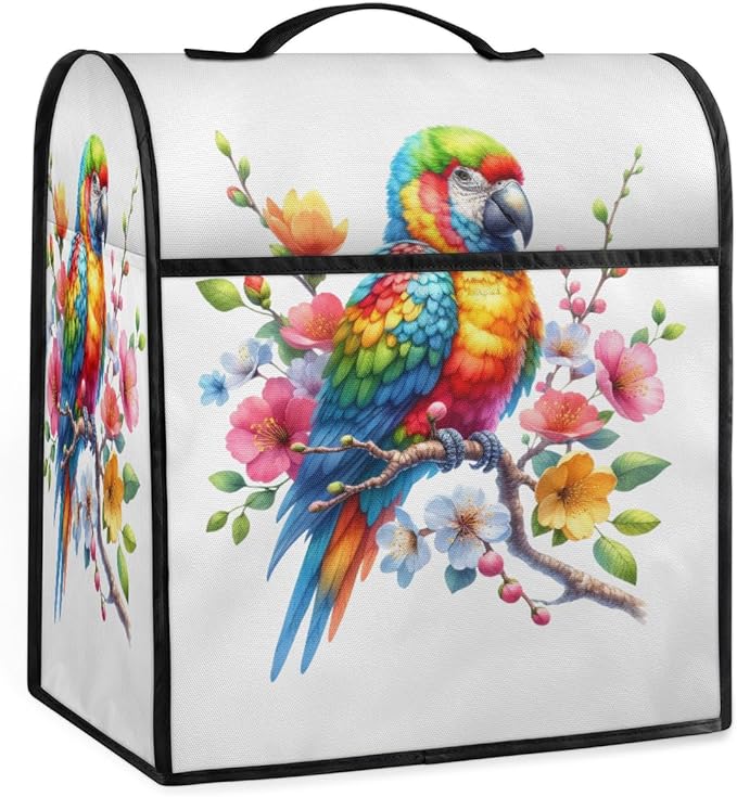 cfpolar Kitchen Aid Mixer Cover Compatible with 6-8 Quarts Animal Parrot Flower Stand Mixer Cover Kitchen Aid Mixers Accessories Appliance Organizer Bag Dust Covers with Zipper Pocket