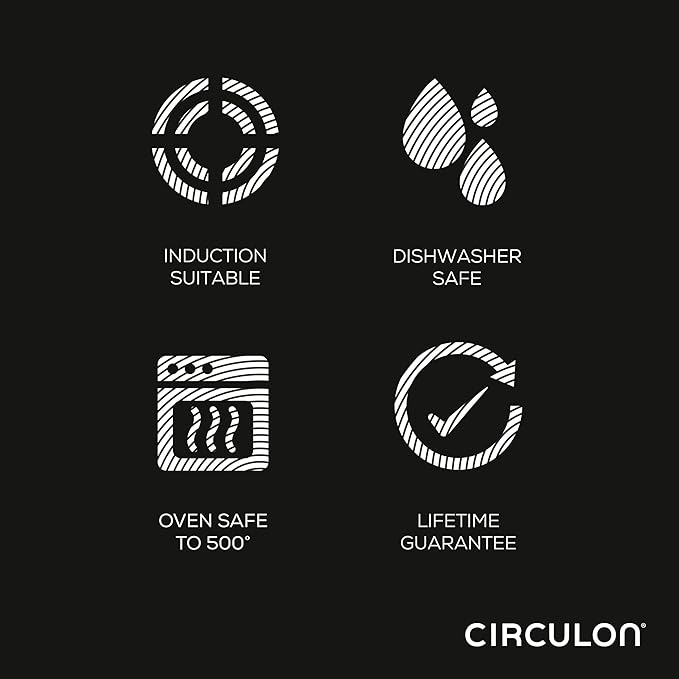 Circulon Stainless Steel Induction Cookware Set with SteelShield Hybrid Stainless and Nonstick Technology 6 Piece - Stainless Steel