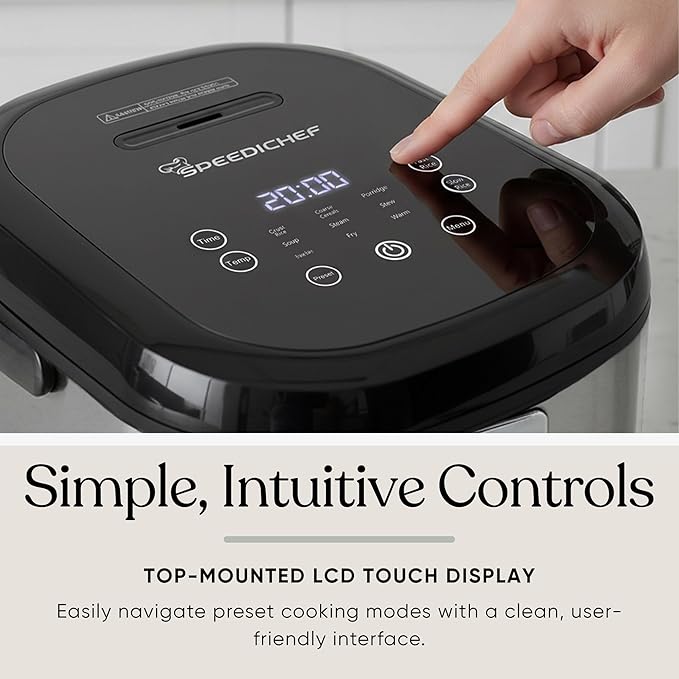10-Cup Rice Cooker with Steamer Basket | Smart Rice Maker with Easy-to-Clean Nonstick Inner Pot | Delay Timer &amp Keep Warm Settings | Non-Toxic &amp BPA-Free | Ideal for Family Meals Stainless St