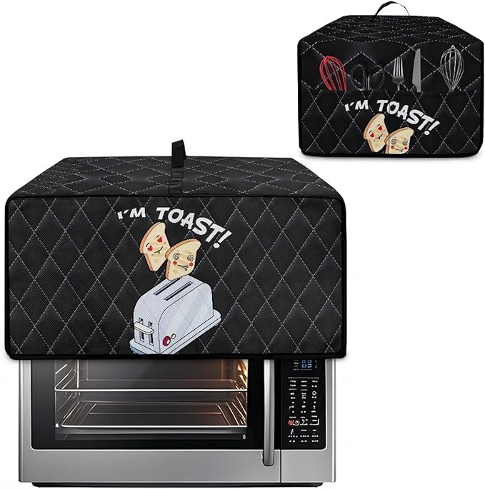 Doojoayie Small Appliance Cover 4 Slice Toaster Dust Protection Cover Bread Machine Protector Gift for Mother Wife Women Cook  Little Toaster Peolple  Print