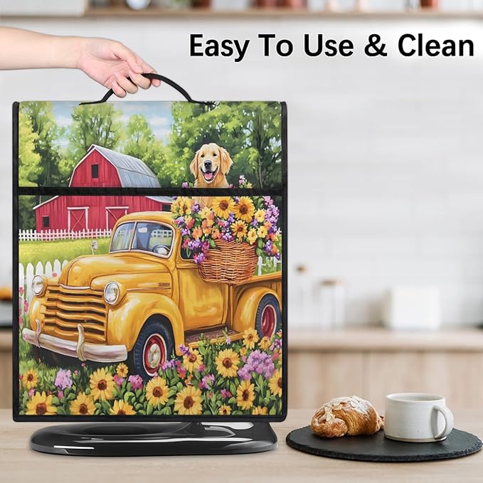 cfpolar Kitchen Aid Mixer Cover Compatible with 6-8 Quarts Animal Dog Flower Farm Stand Mixer Cover Kitchen Aid Mixers Accessories Appliance Organizer Bag Dust Covers with Zipper Pocket