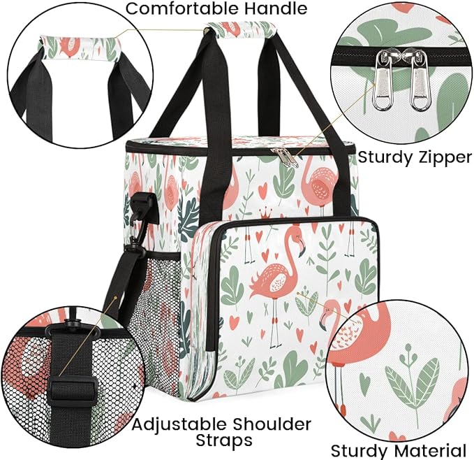 Floral Princess Flamingo Coffee Maker Travel Bag for K-Mini or K-Mini Plus Single Serve Coffee Brewer Portable Storage Tote Case for Tarvel