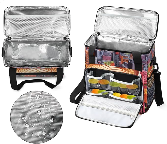 Fresh Brewed Coffee Coffee Maker Travel Bag for Keurig K-Mini/K-Mini Plus Insulated Waterproof Tote with Pockets for K-Cup Portable Single-Serve Brewer Case