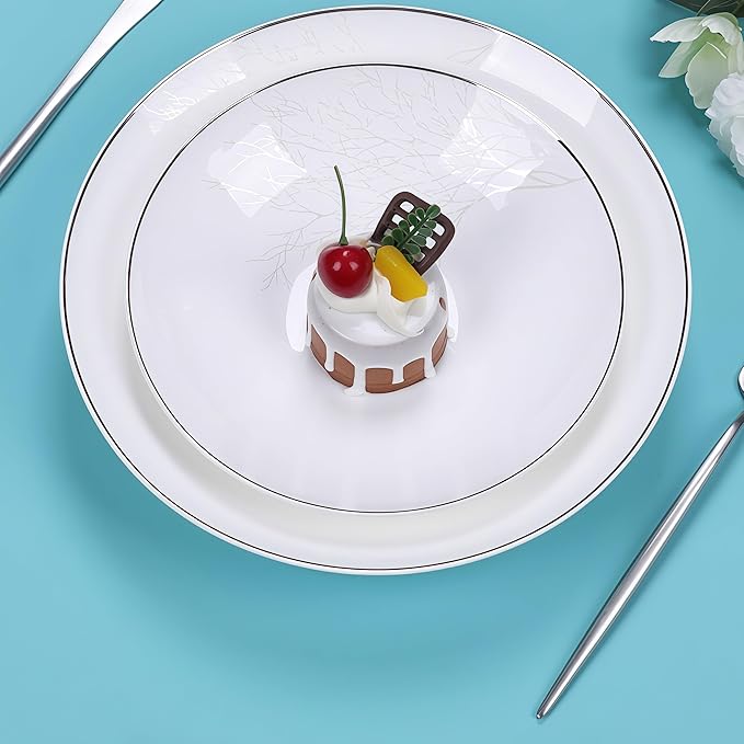 Fine Bone China Dinnerware SetPorcelain&ampCeramic Dinnerware SetsBone Stoneware &amp Ceramic Cookware Tableware Set Includes Dinner Plates|Spoons|Pasta Bowls|Soup Pot|Chopsticks (28PCS * 6-Person