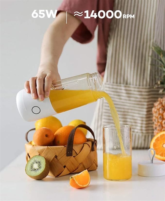 Portable Blender Personal Size Blender for Smoothies Juice and Shakes Mini Blender with Powerful Motor 2000mAh Rechargeable Battery 4 3D Blades for Home Travel Office