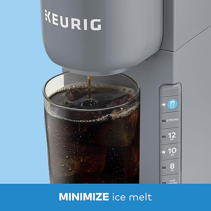 Keurig K-Iced Coffee Maker Single Serve K-Cup Pod Iced Coffee Maker With Hot and Cold Coffee Capabilities Brews Any K-Cup Pod Gray
