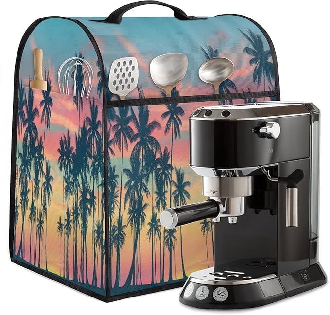 cfpolar Kitchen Aid Mixer Cover Compatible with 6-8 Quarts Palm Tree Sunset Stand Mixer Cover Kitchen Aid Mixers Accessories Appliance Organizer Bag Dust Covers with Zipper Pocket