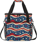 4th of JulyStripes Stars Coffee Maker Carrying Bag Travel Storage Bag Compatible with K-Mini or K-Mini Plus Single Serve Coffee Brewer Carrying Case with Multiple Pockets &amp Shoulder Strap