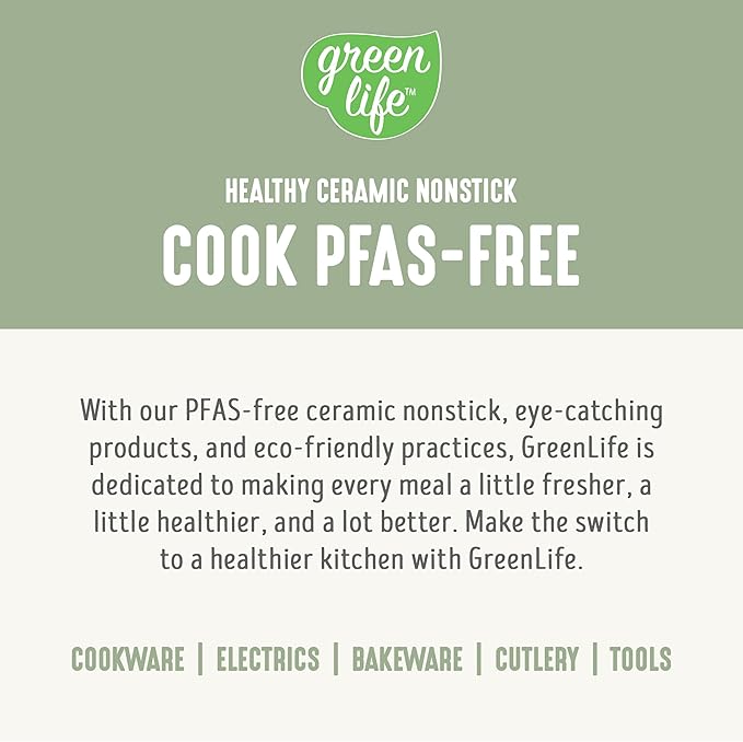 GreenLife Rice Cooker with Removable PFAS-Free Ceramic Nonstick Pot 3-Cups Uncooked/6-Cups Cooked Grains &amp Oatmeal Multicooker Compact One-Switch Design Auto Keep Warm Easy Clean Sage Green