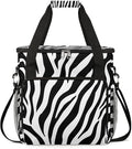 Zebra Striped Coffee Maker Carrying Bag Compatible with K-Mini or K-Mini Plus Portable Single Cup Coffee Maker Case with Pockets for K Cup Pods