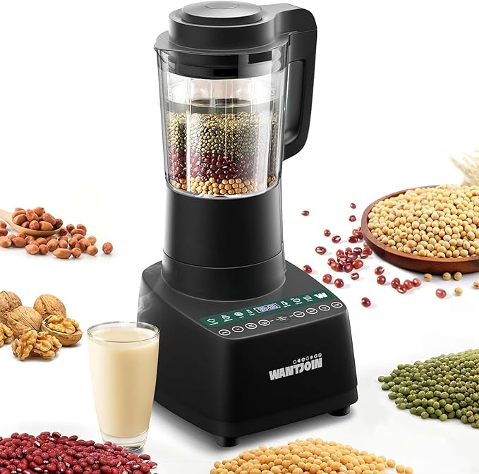 WantJoin Multifunctional Cooking BlenderHigh-Speed Countertop Blender 24000RPM Hot&ampCold9 One Touch Programs with 12H Delay Cook60 OzSoybean Milk Machine for Nut ButtersSoupsShakes and Smoot