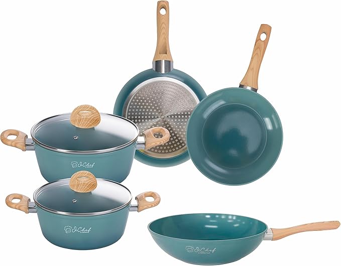 Boracay SìChef 7-Piece Ceramic Non-Stick Aluminium Alloy Induction Cooker Set
