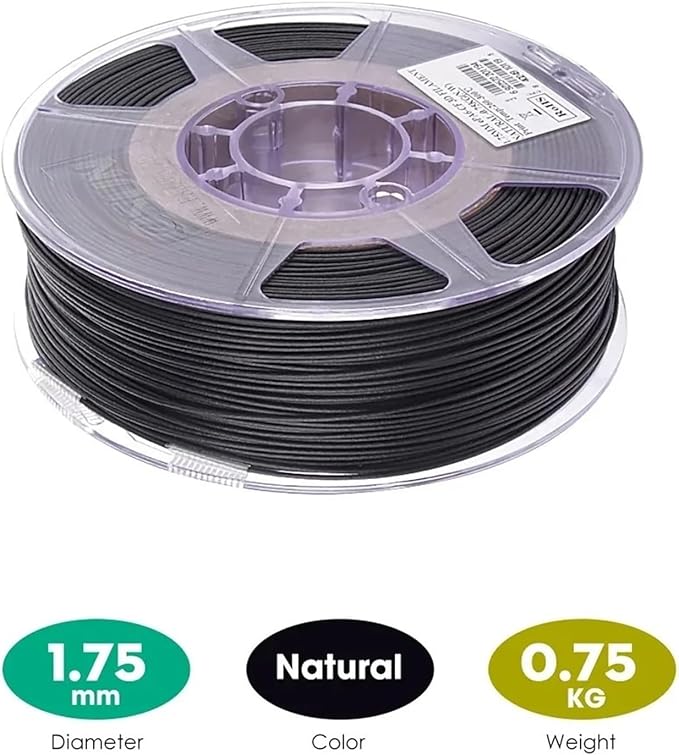 for ESUN Refus Carbon Fiber Filled Nylon PA6- CF 1.75mm 3D Printer Filament 0.75KG Spool 3D Printing Filament for 3D Printers