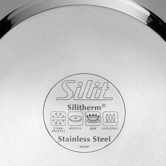 Silit Alicante 4-Piece Saucepan Set with Glass Lid Induction Pots Polished Stainless Steel Uncoated Oven-Safe