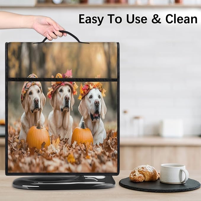 cfpolar Kitchen Aid Mixer Cover Compatible with 6-8 Quarts Dog Pumpkin Fall Stand Mixer Cover Kitchen Aid Mixers Accessories Appliance Organizer Bag Dust Covers with Zipper Pocket
